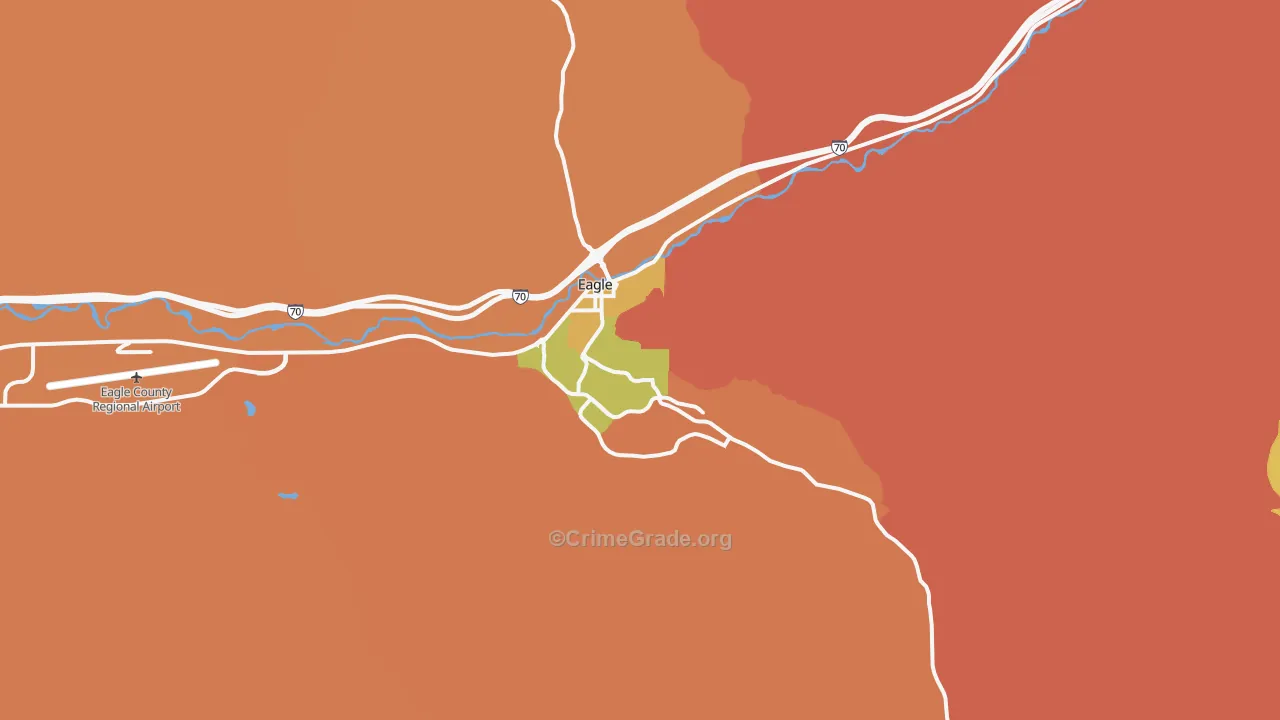 Eagle, CO Map of Robbery Rates