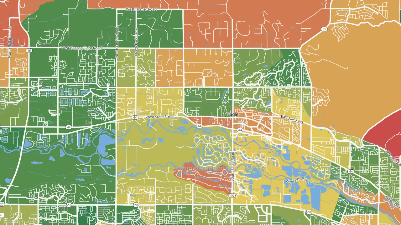 Eagle, ID Map of Robbery Rates