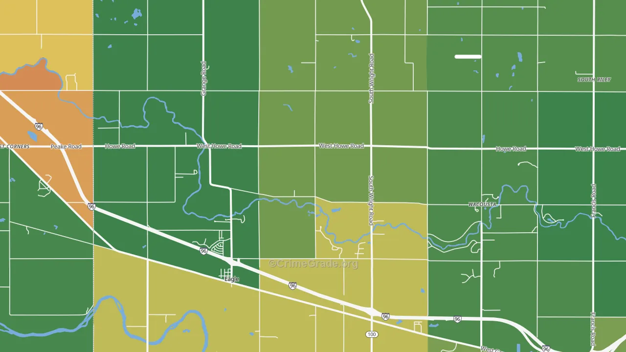 Eagle, MI Map of Robbery Rates
