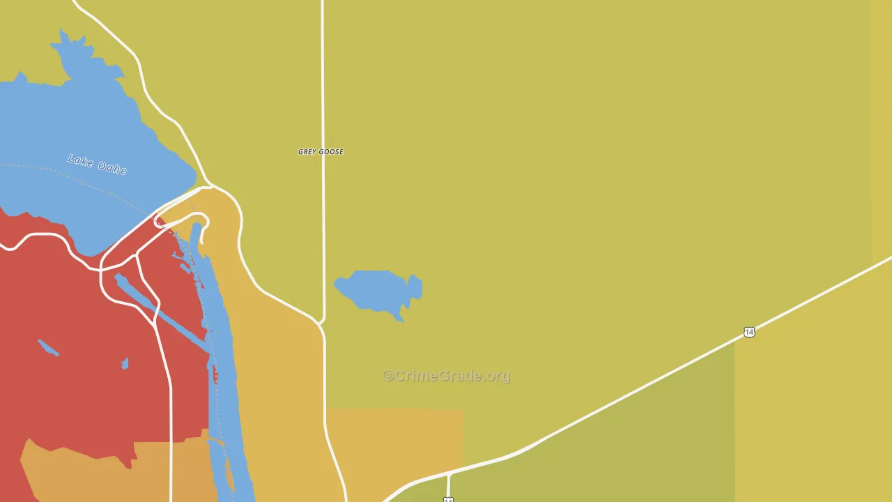 Eakin, SD Map of Robbery Rates