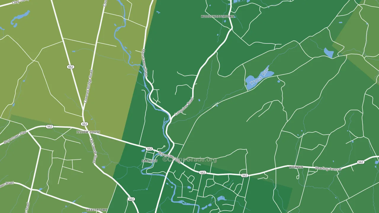 Earlville, PA Map of Robbery Rates
