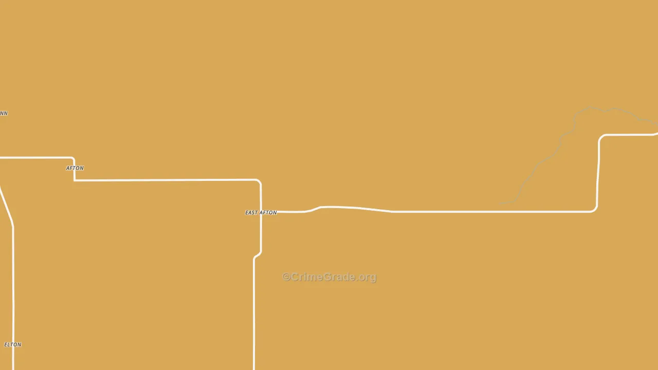 East Afton, TX Map of Robbery Rates