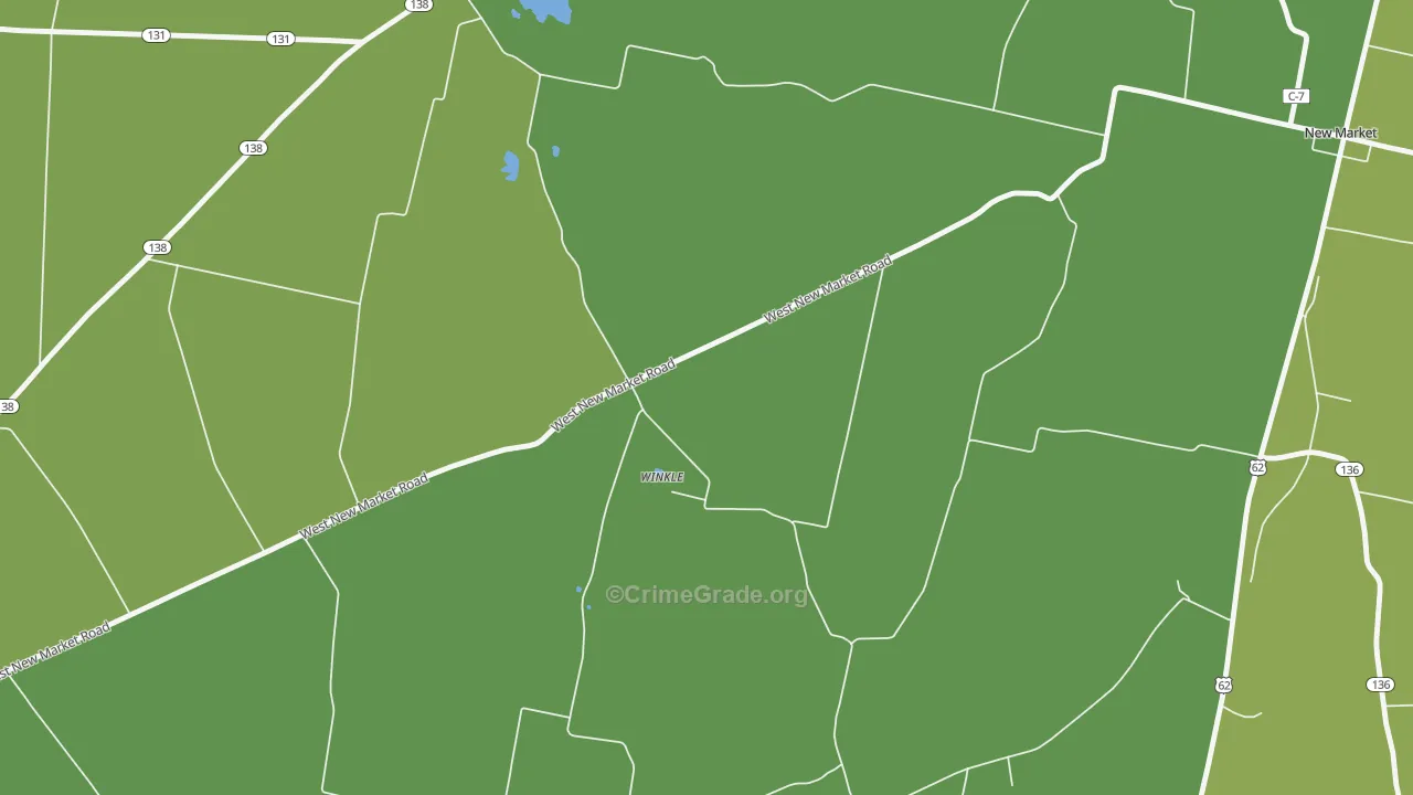 East Danville, OH Map of Robbery Rates