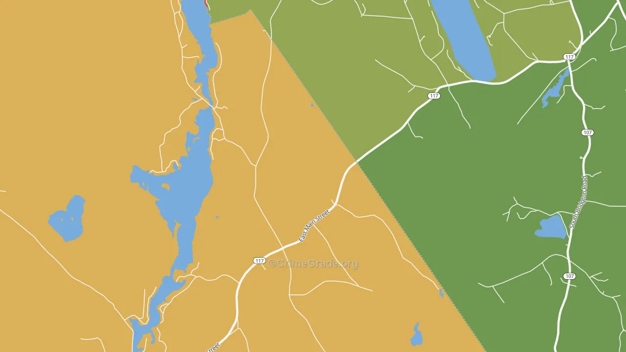 East Denmark, ME Map of Robbery Rates