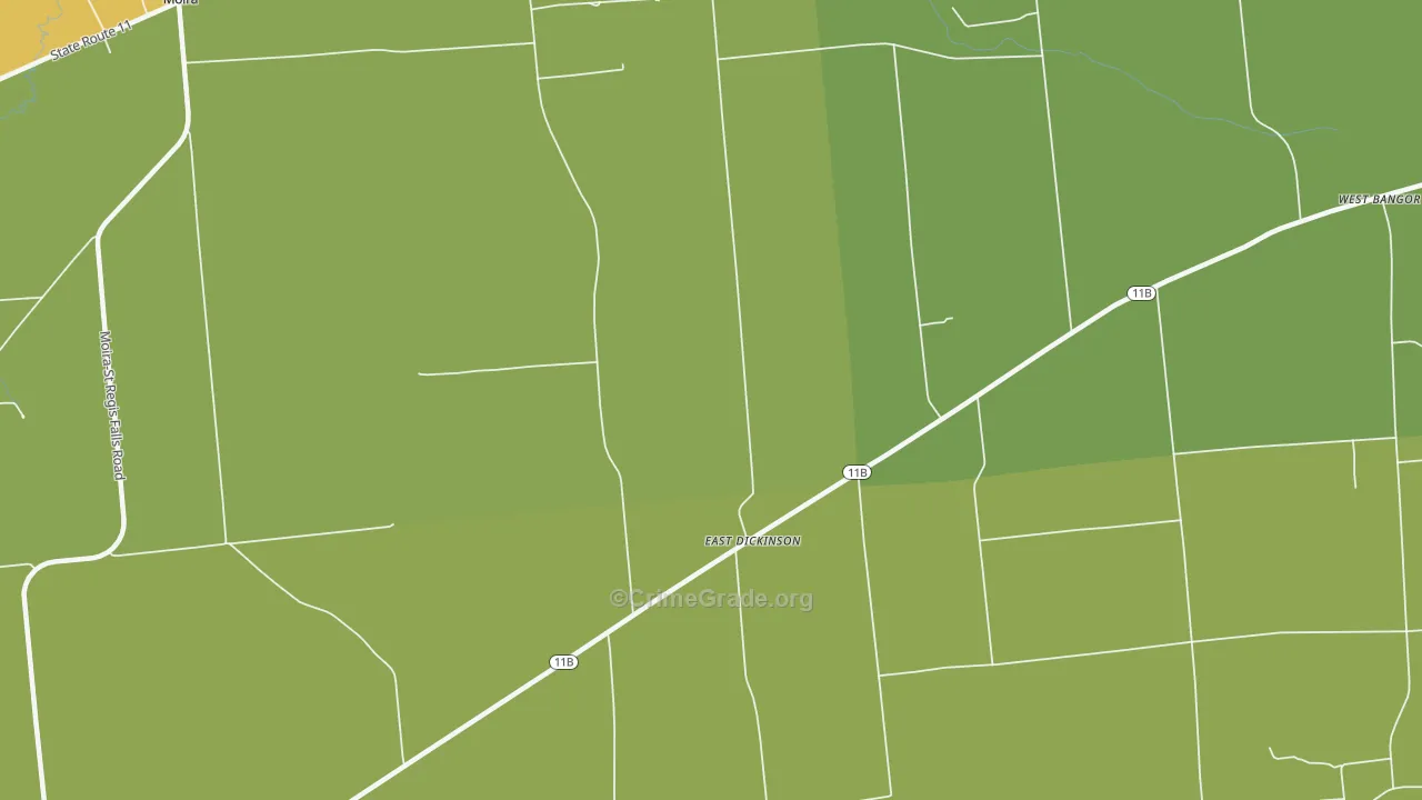East Dickinson, NY Map of Robbery Rates