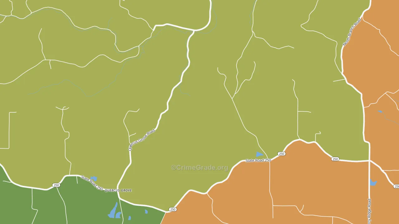 East Enterprise, IN Map of Robbery Rates