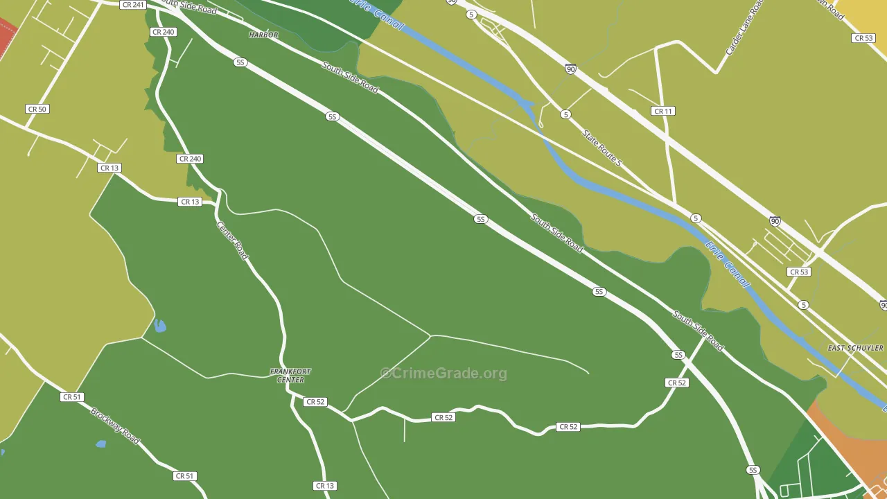 East Frankfort, NY Map of Robbery Rates