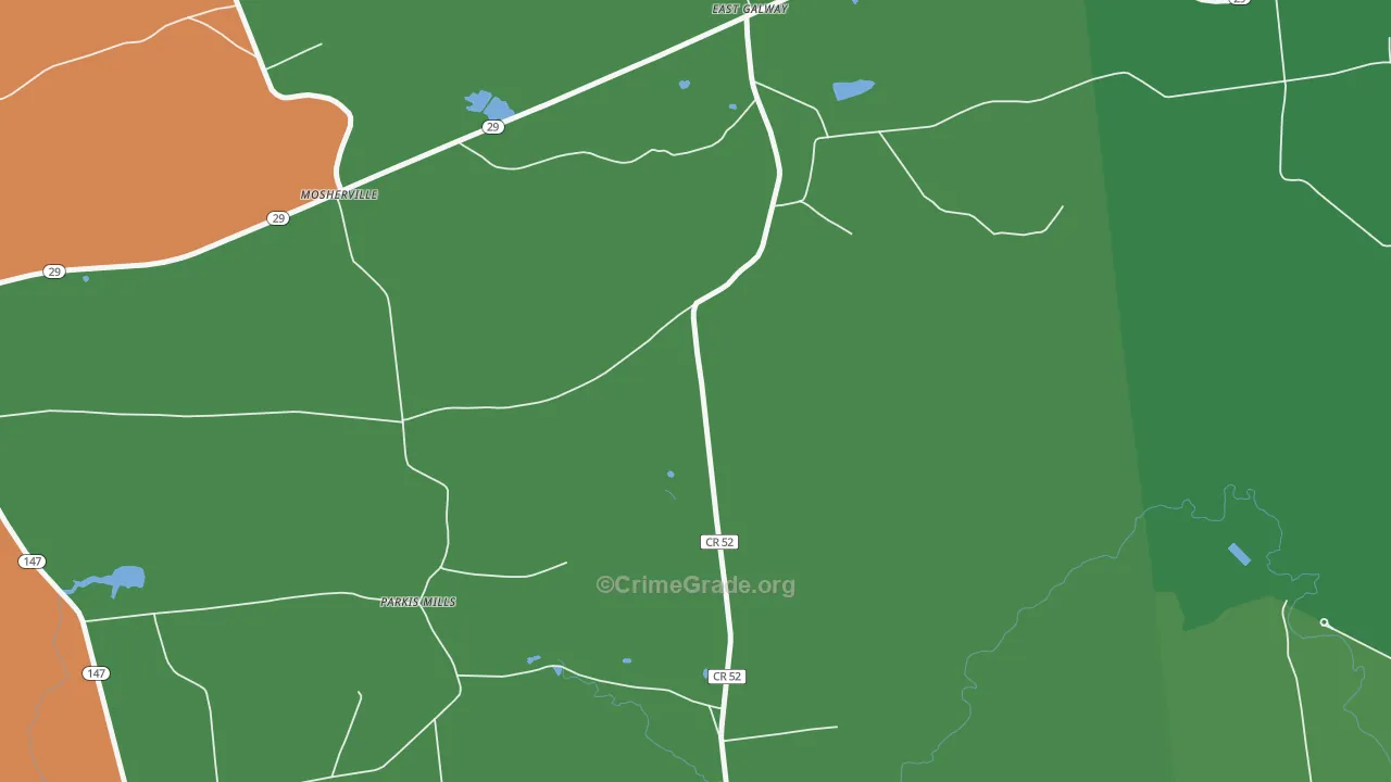 East Galway, NY Map of Robbery Rates