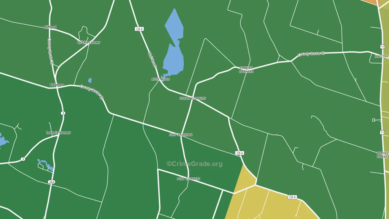 East Palermo, NY Map of Robbery Rates