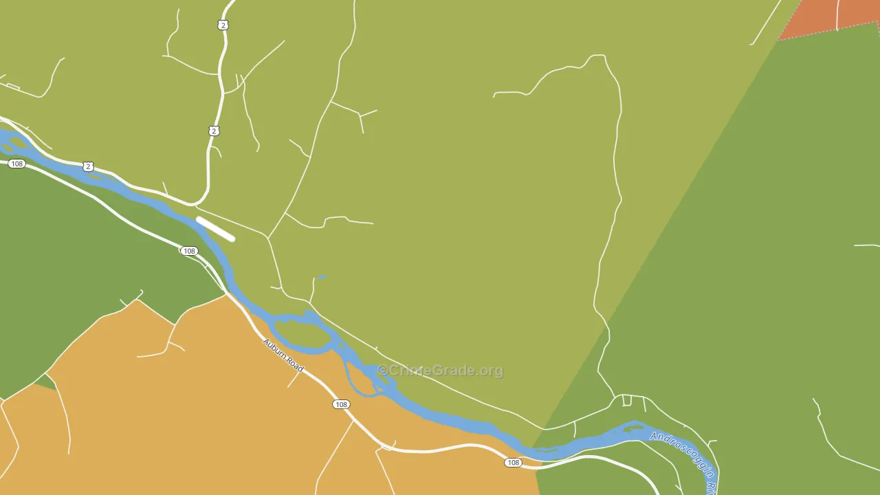 East Peru, ME Map of Robbery Rates