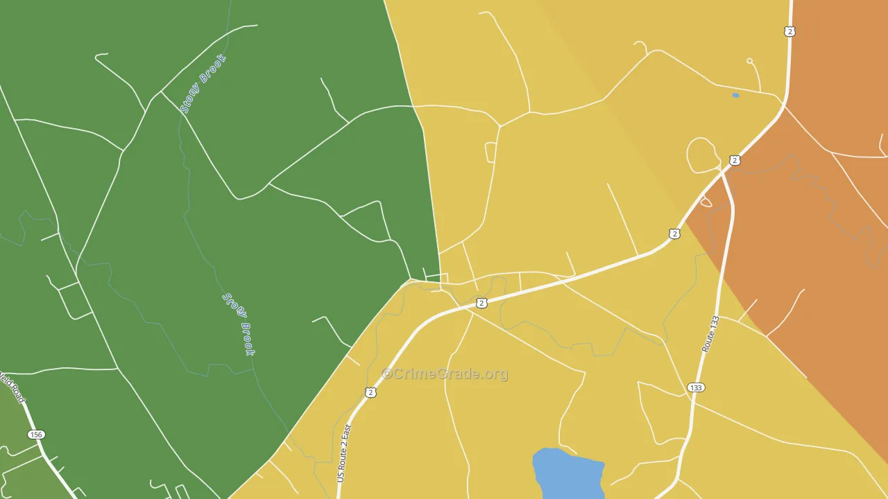 East Wilton, ME Map of Robbery Rates