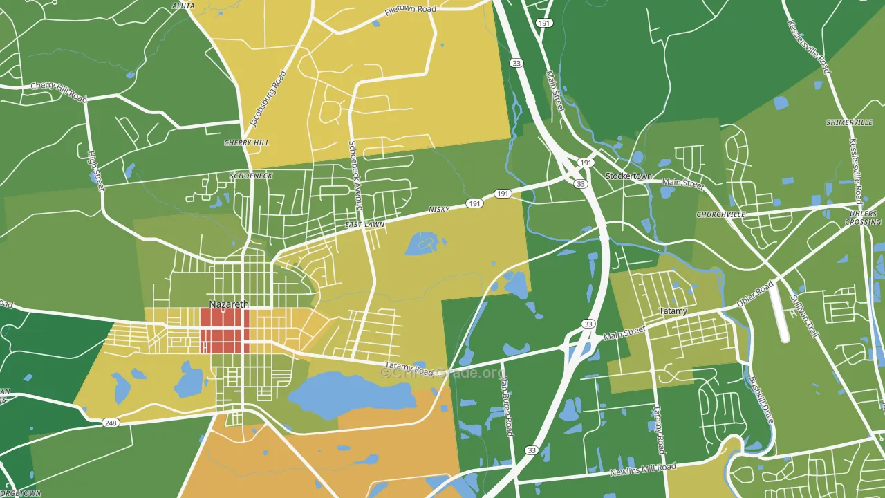 Eastlawn Gardens, PA Map of Robbery Rates