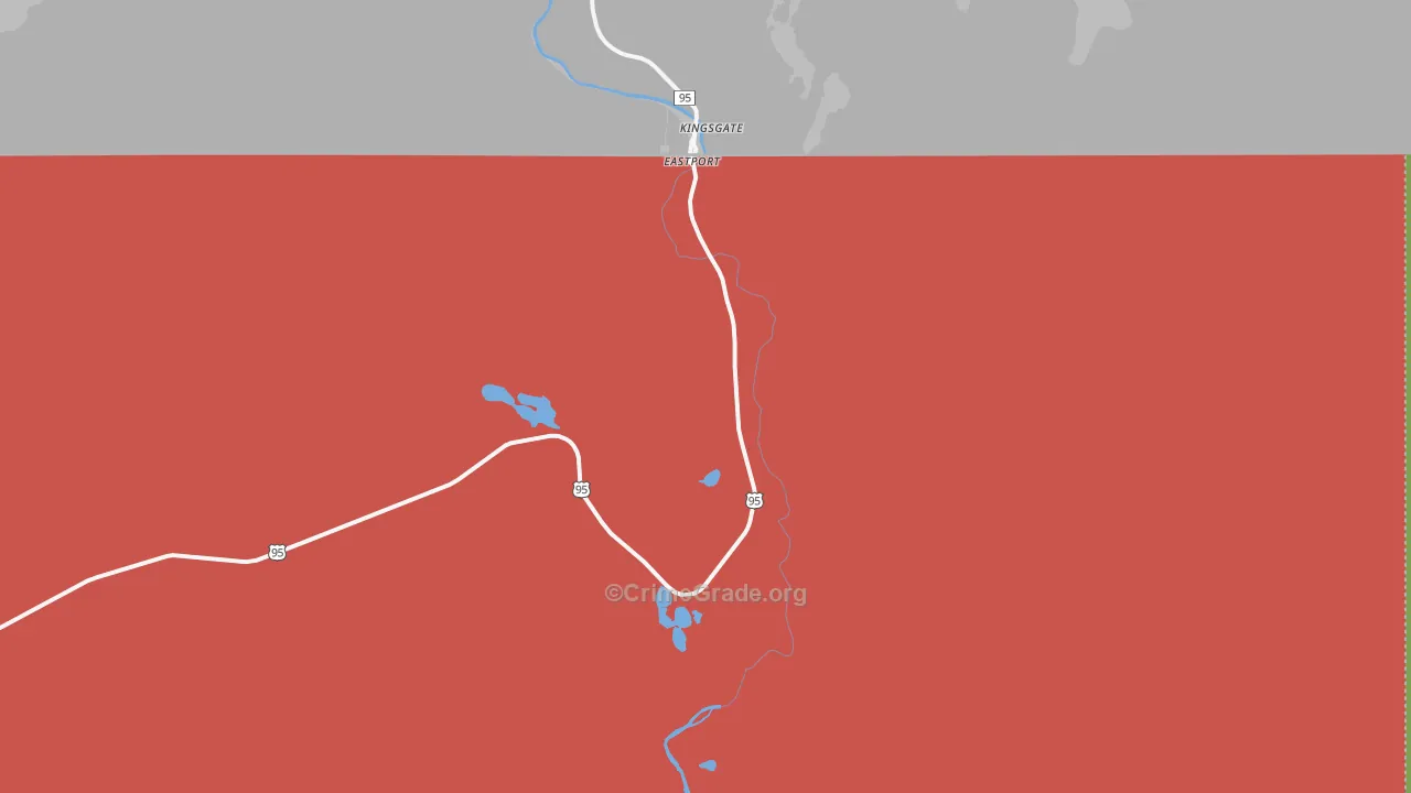 Eastport, ID Map of Robbery Rates