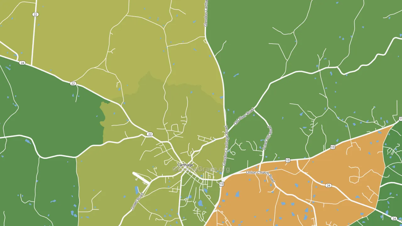 Eastwood, NC Map of Robbery Rates