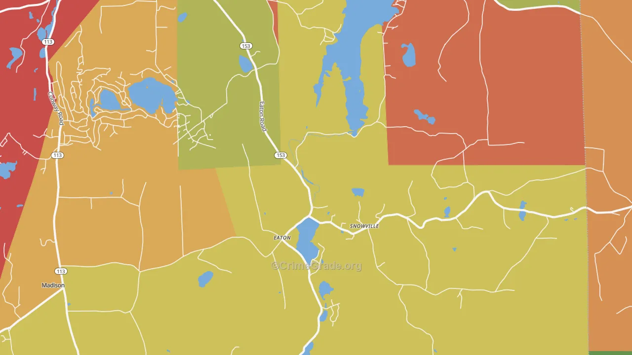 Eaton Center, NH Map of Robbery Rates