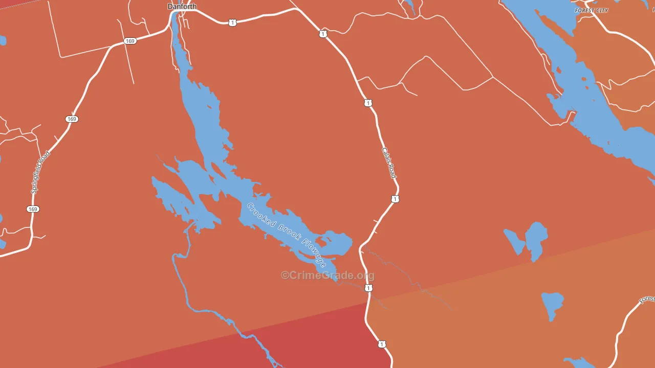 Eaton, ME Map of Robbery Rates