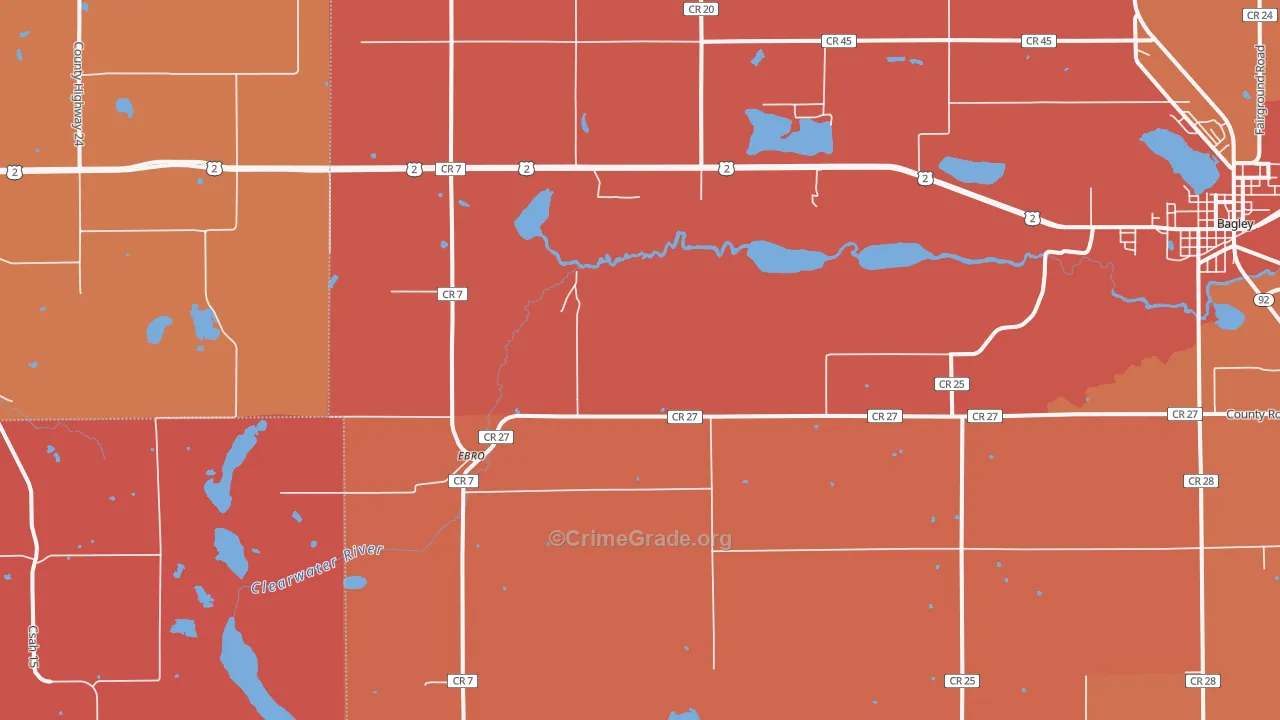 Ebro, MN Map of Robbery Rates