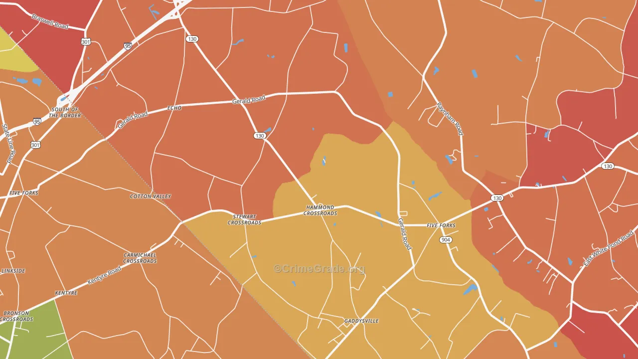 Echo, NC Map of Robbery Rates