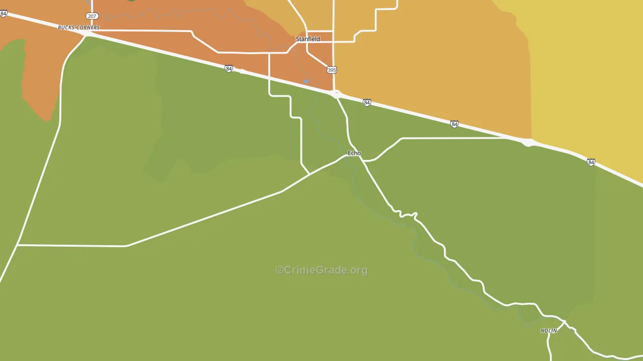Echo, OR Map of Robbery Rates