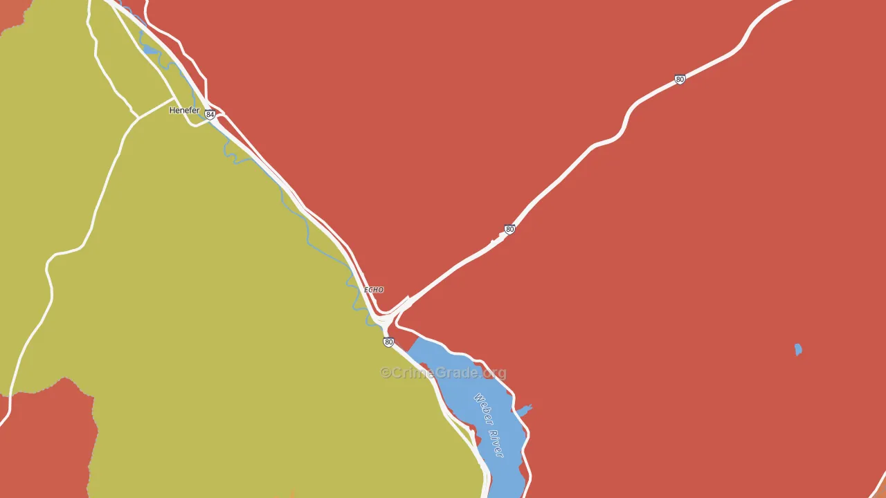 Echo, UT Map of Robbery Rates