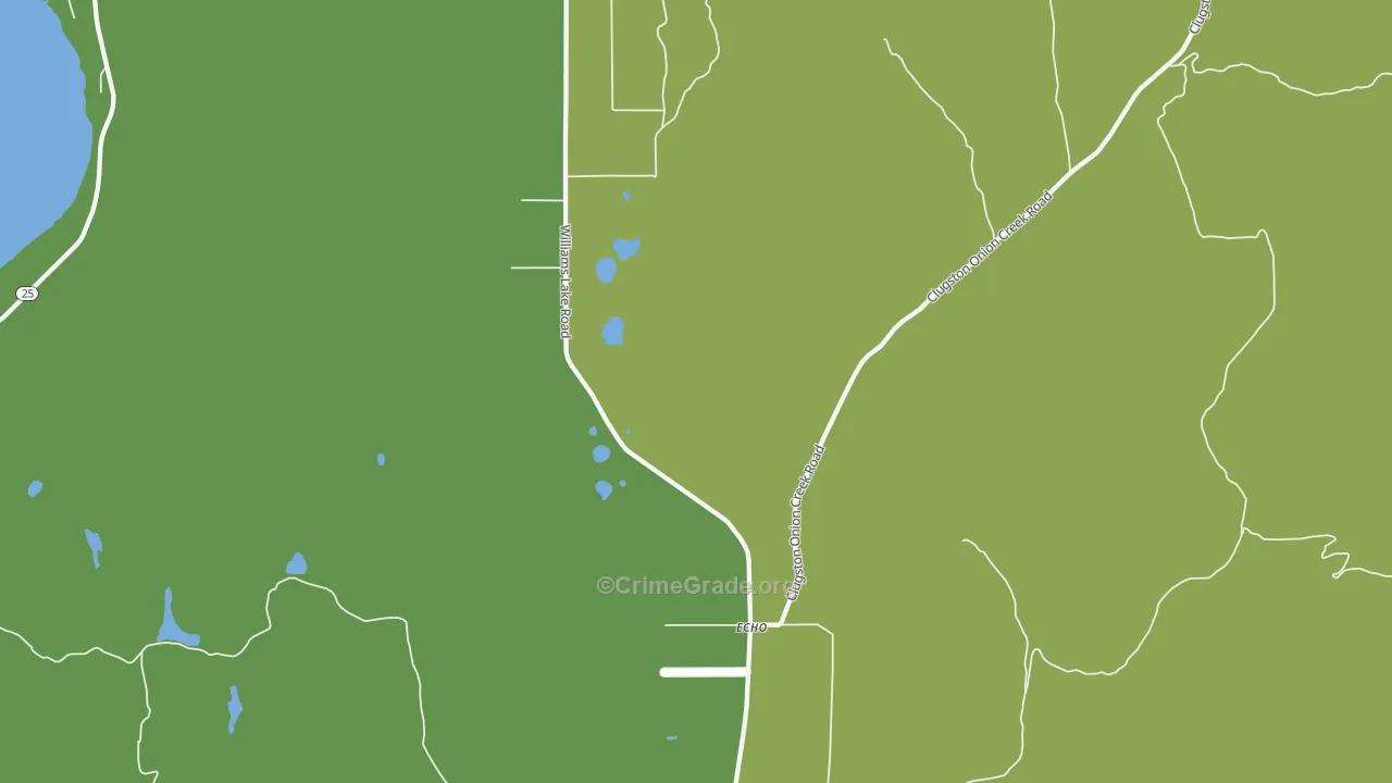 Echo, WA Map of Robbery Rates
