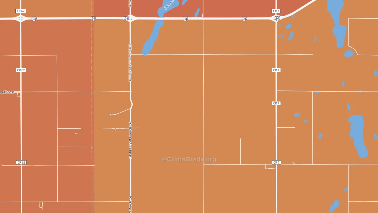 Eckelson, ND Map of Robbery Rates