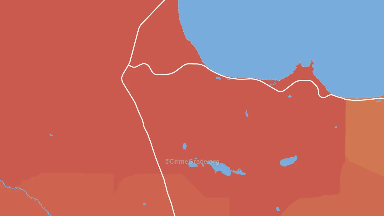 Eckerman, MI Map of Robbery Rates
