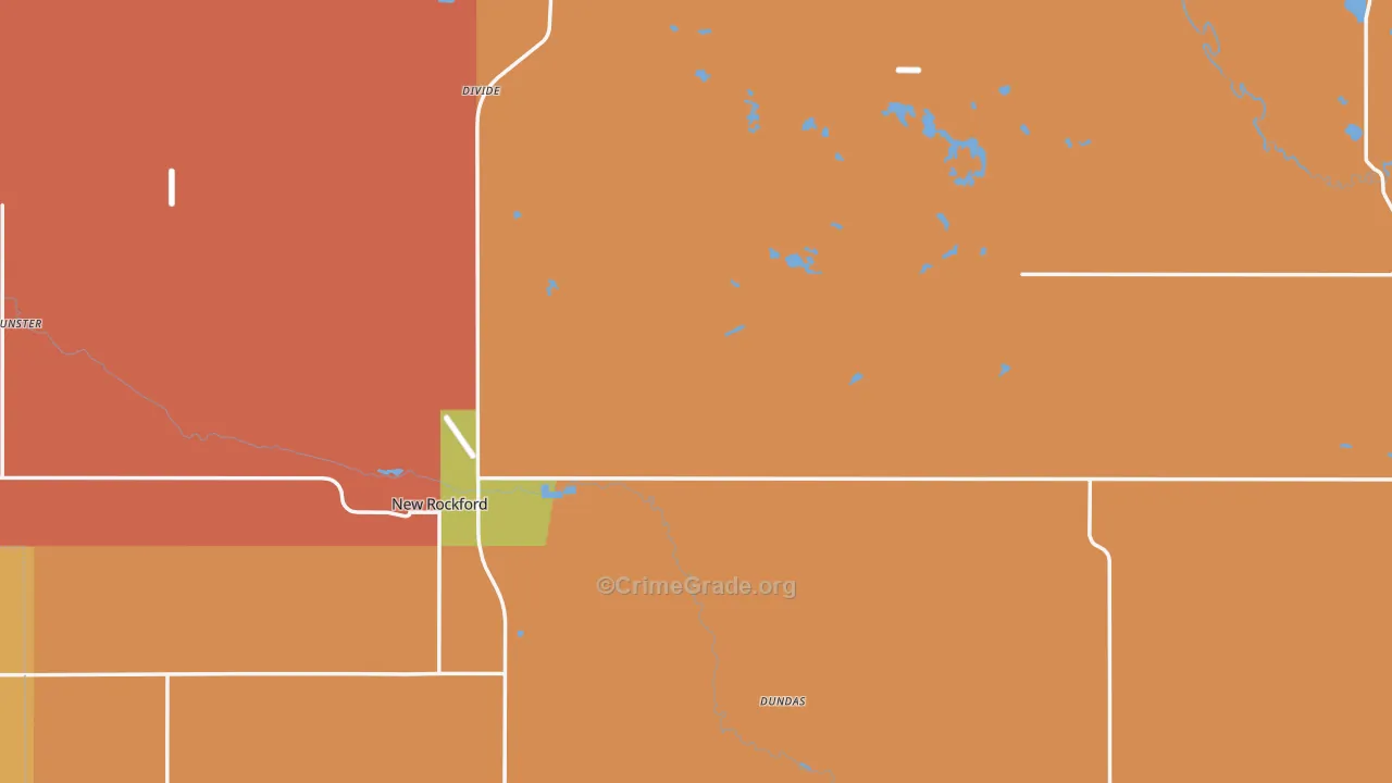 Eddy County, ND Map of Robbery Rates