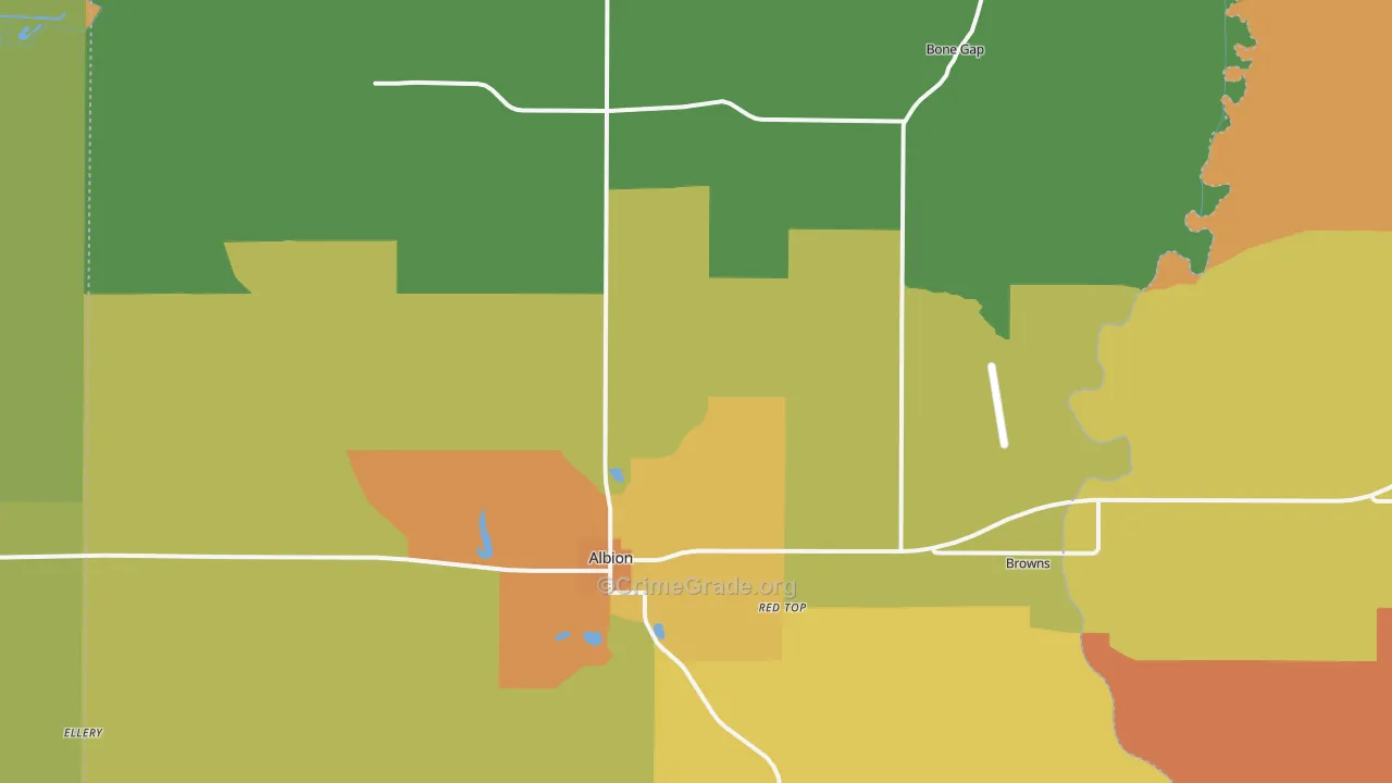 Edwards County, IL Map of Robbery Rates
