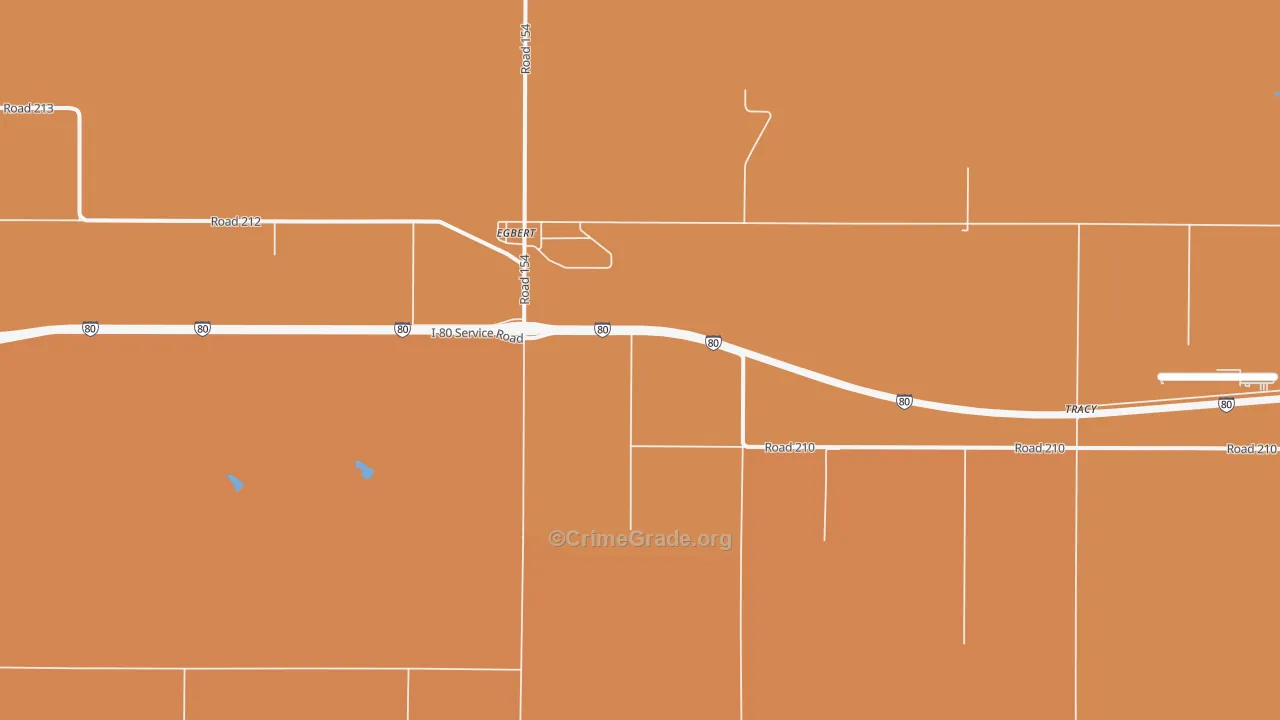 Egbert, WY Map of Robbery Rates