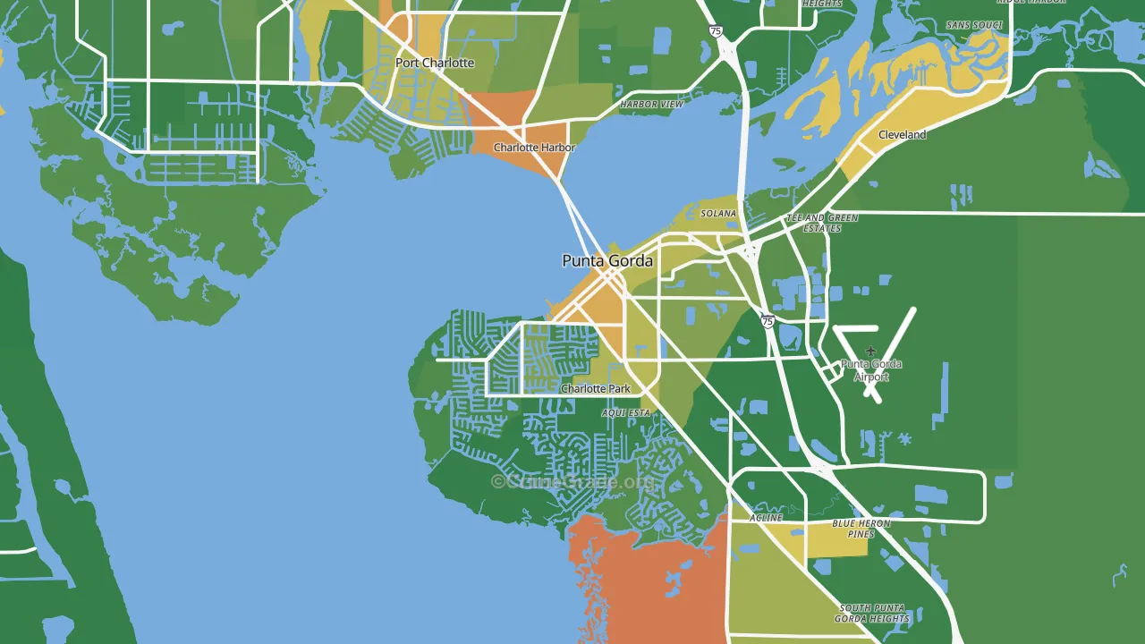 El Jobean, FL Map of Robbery Rates