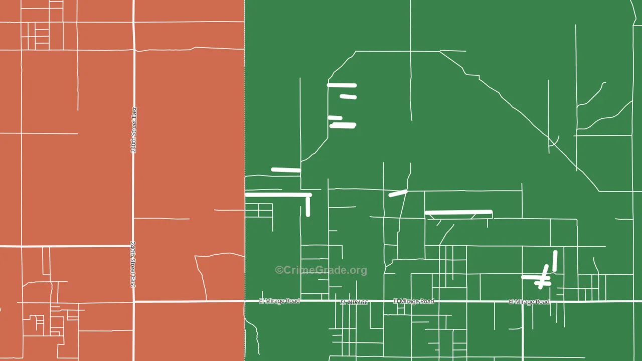 El Mirage, CA Map of Robbery Rates