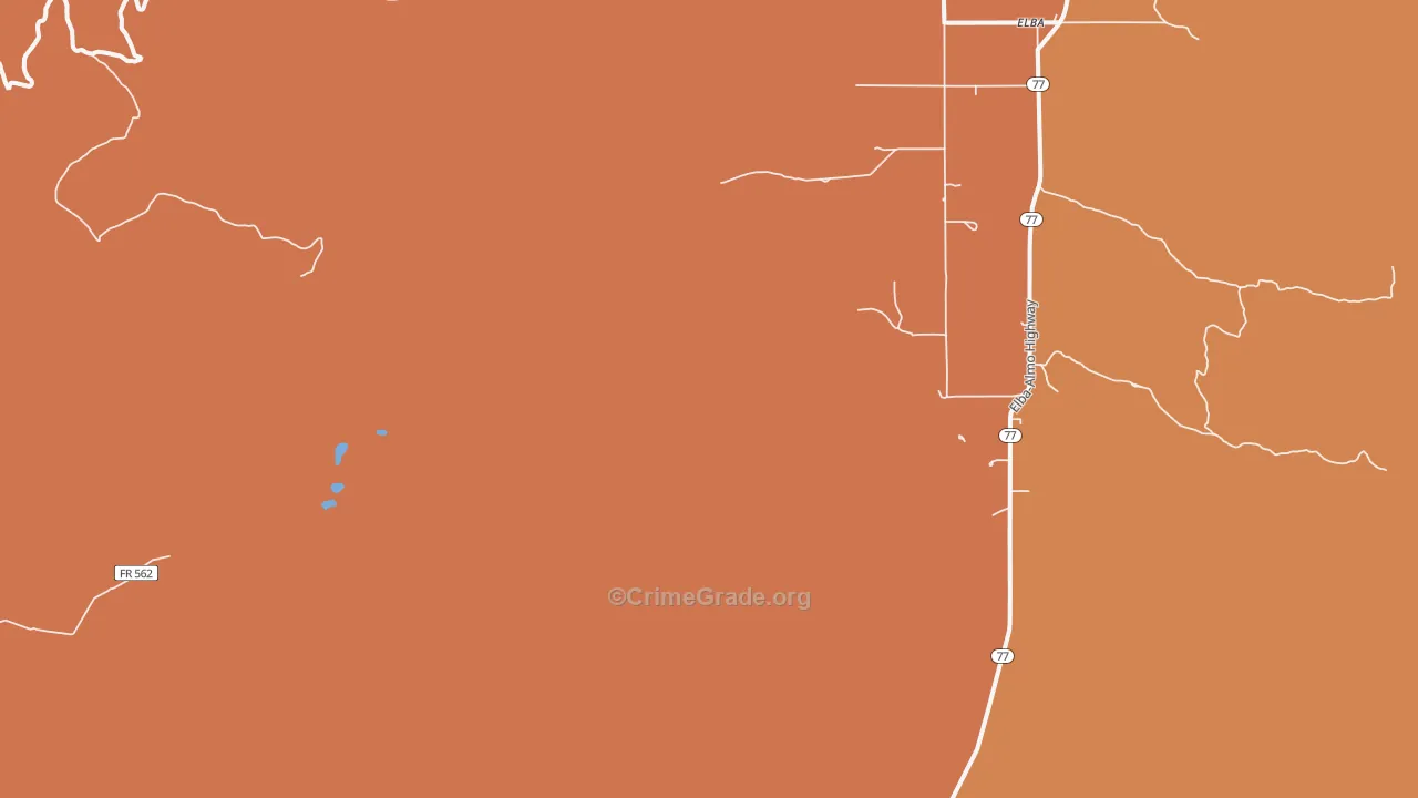 Elba, ID Map of Robbery Rates