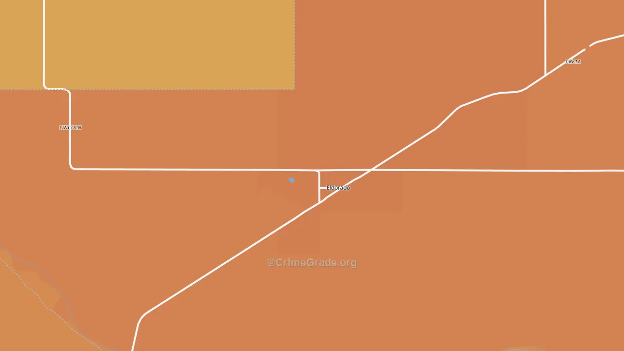 Eldorado, OK Map of Robbery Rates