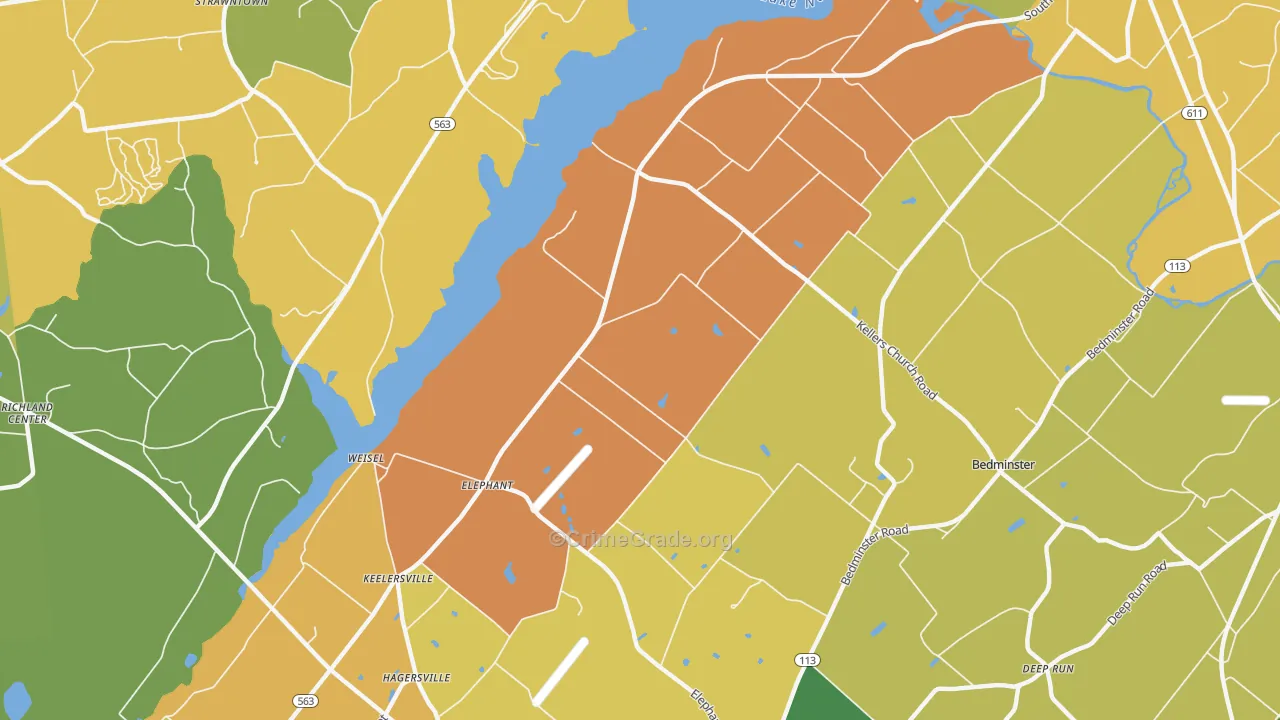 Elephant, PA Map of Robbery Rates