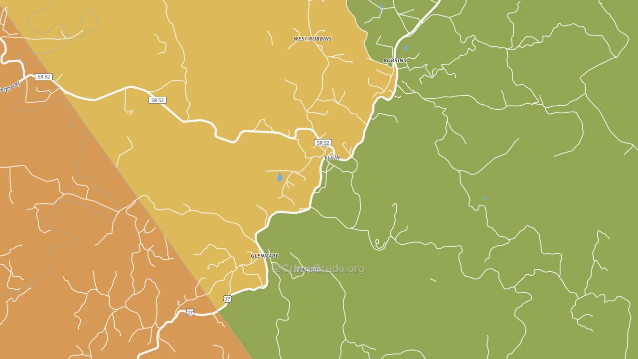 Elgin, TN Map of Robbery Rates
