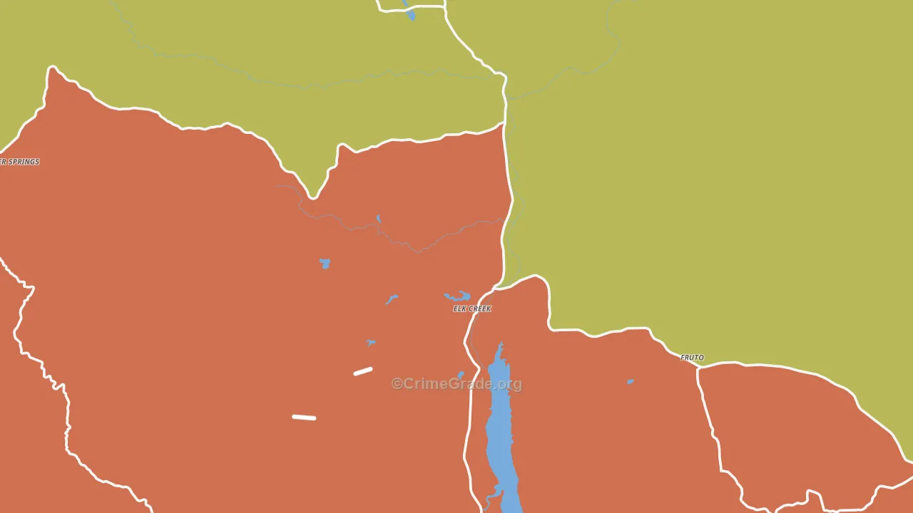 Elk Creek, CA Map of Robbery Rates