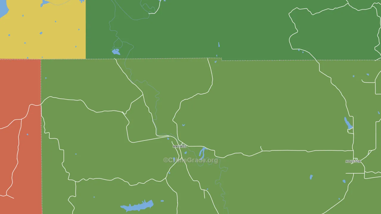 Elkinsville, IN Map of Robbery Rates