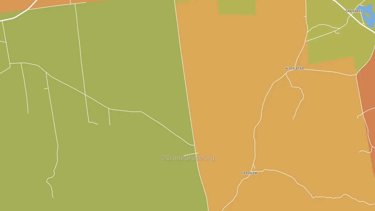 Ellenburg Depot, NY Map of Robbery Rates
