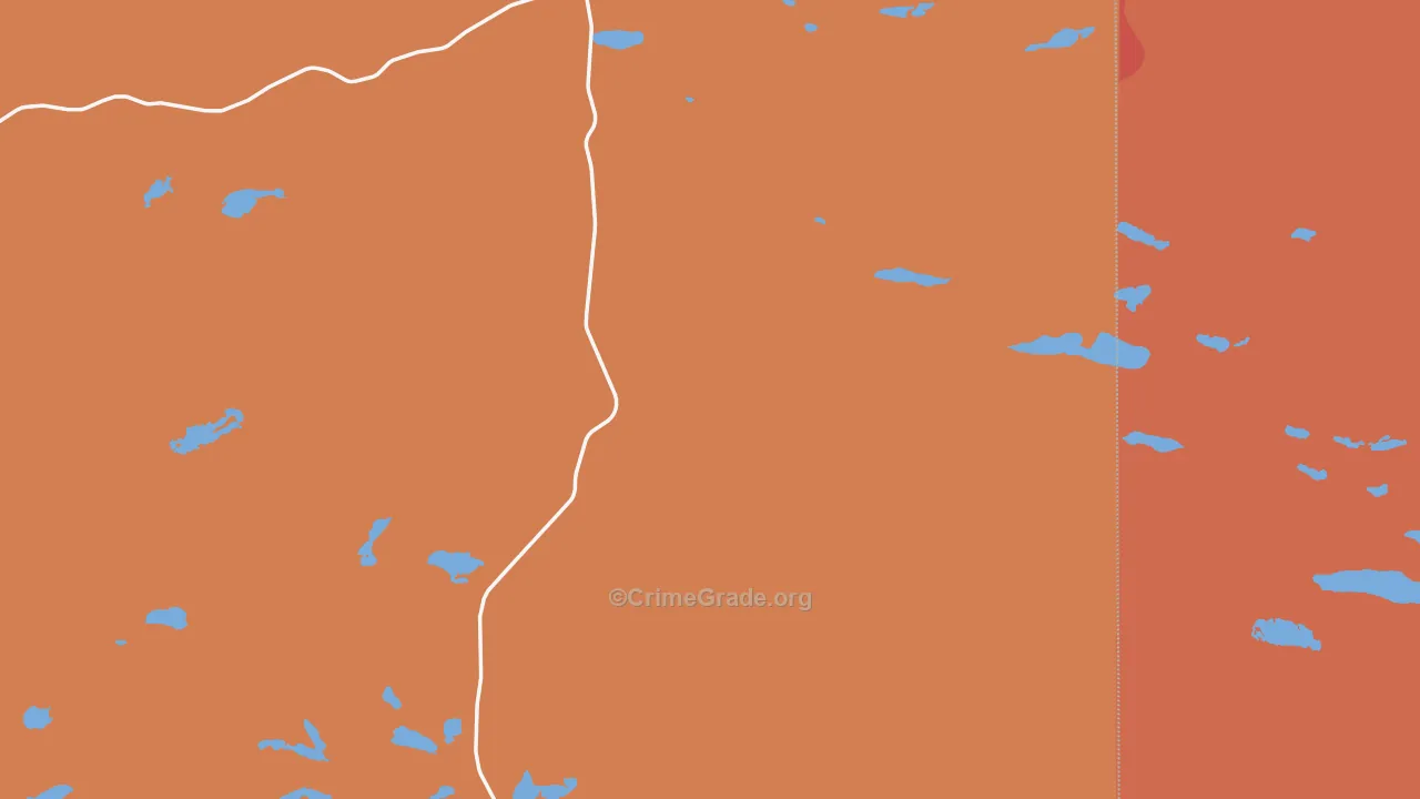 Ellsworth, NE Map of Robbery Rates