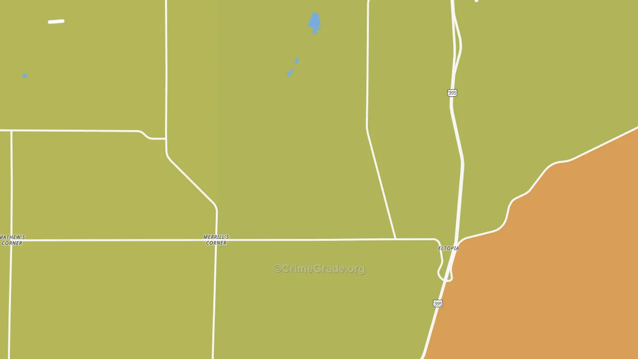 Eltopia, WA Map of Robbery Rates