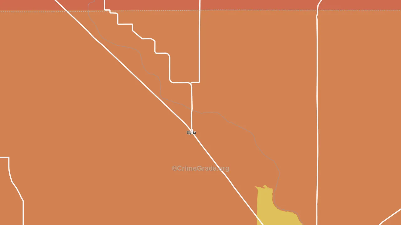 Elyria, NE Map of Robbery Rates