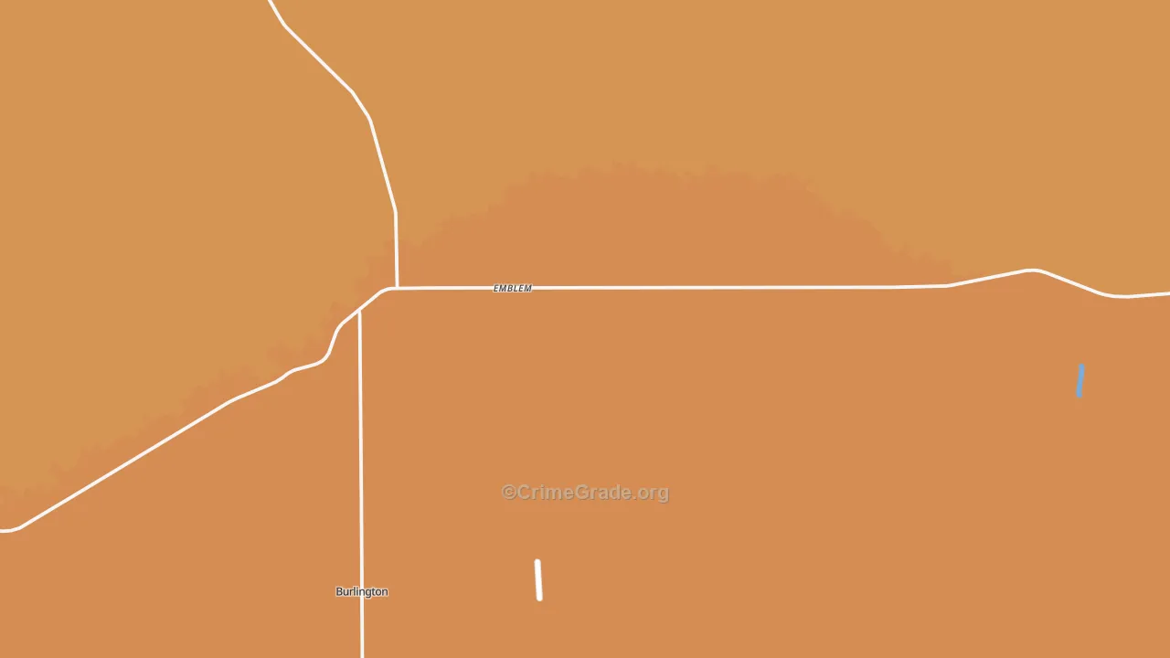 Emblem, WY Map of Robbery Rates