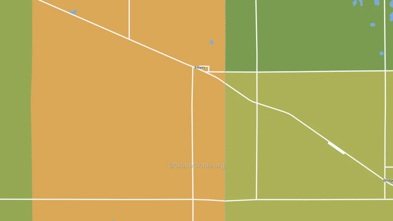 Emery, SD Map of Robbery Rates