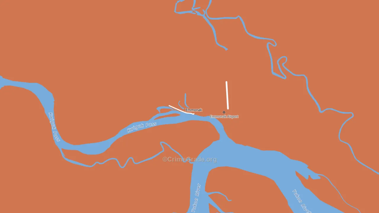 Emmonak, AK Map of Robbery Rates