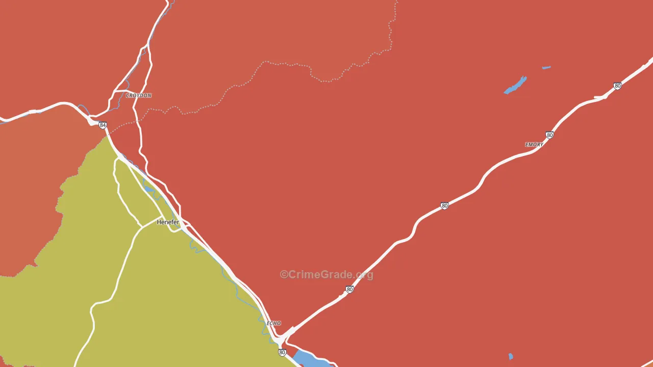 Emory, UT Map of Robbery Rates
