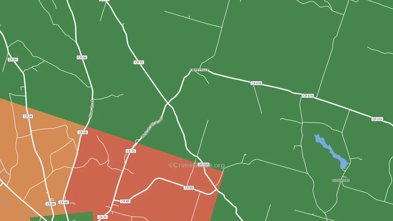 Empeyville, NY Map of Robbery Rates