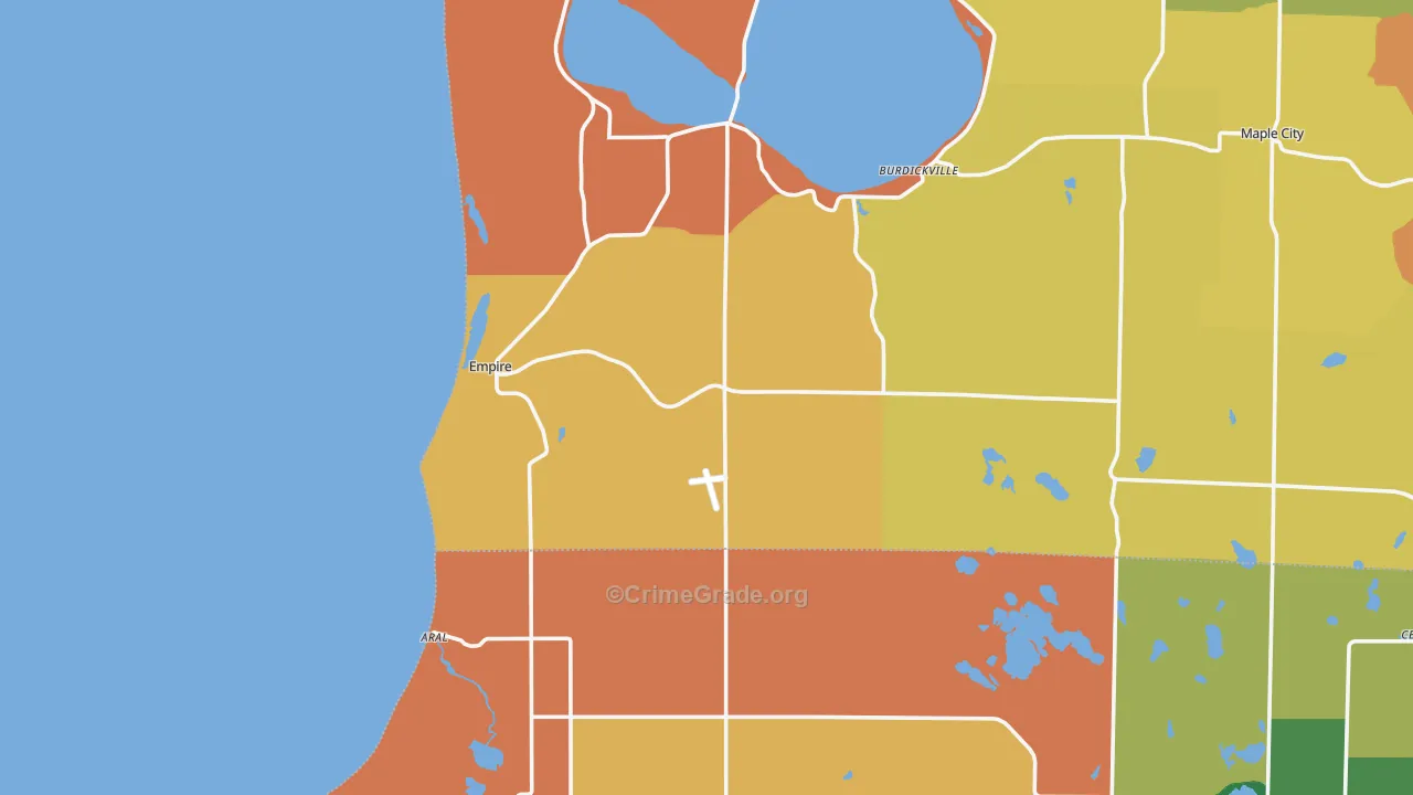Empire, MI Map of Robbery Rates