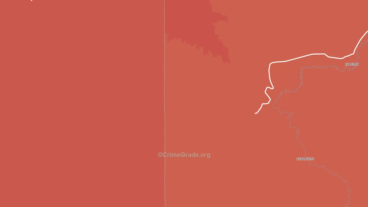 Encinal, NM Map of Robbery Rates