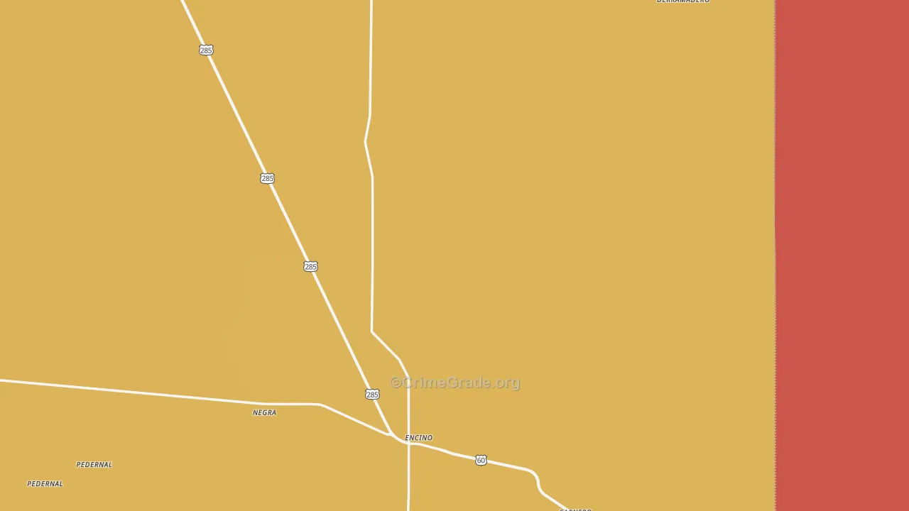 Encino, NM Map of Robbery Rates
